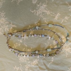 Lia Sophia Bead and Shell Double Strand Necklace. Gorgeous colors!